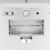 LCD Digital Sound Sensor Table Desk Alarm Clock with Calendar and Temp Display Silver - Side View