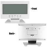 LCD Digital Sound Sensor Table Desk Alarm Clock with Calendar and Temp Display Silver