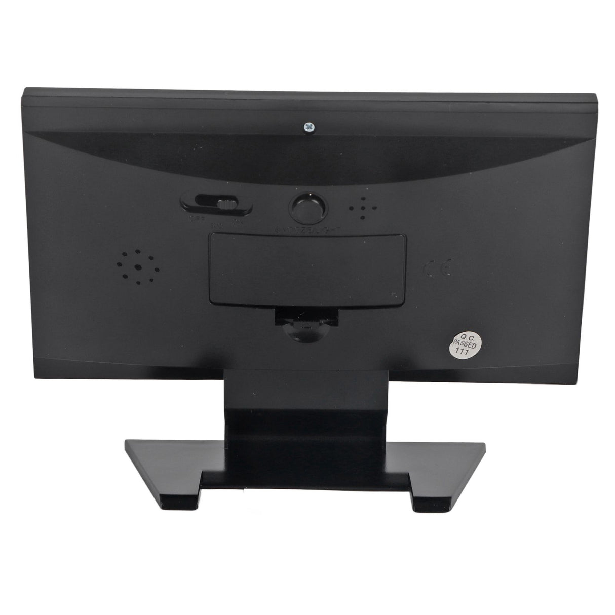 LCD Digital Sound Sensor Table Desk Alarm Clock with Calendar and Temp Display Black