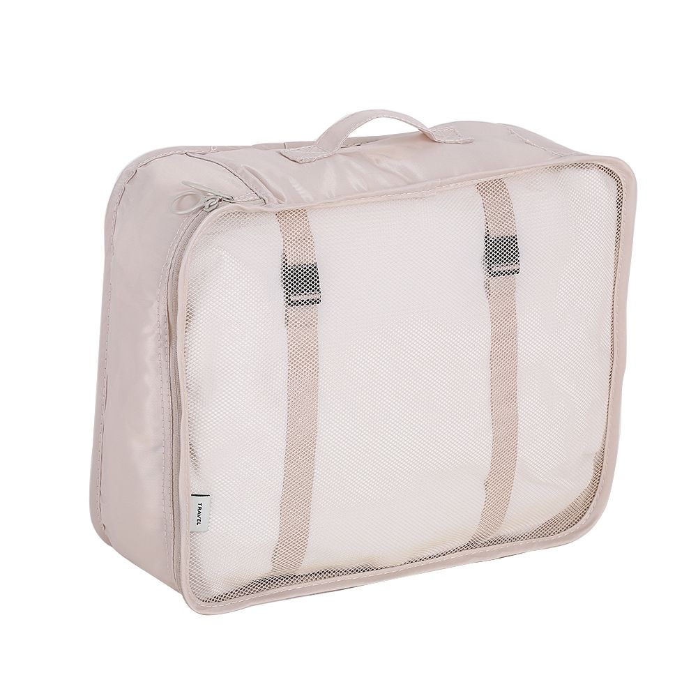 7Pcs Portable Clothes Storage Bag Underwear Packing Travel Luggage Organizer Beige