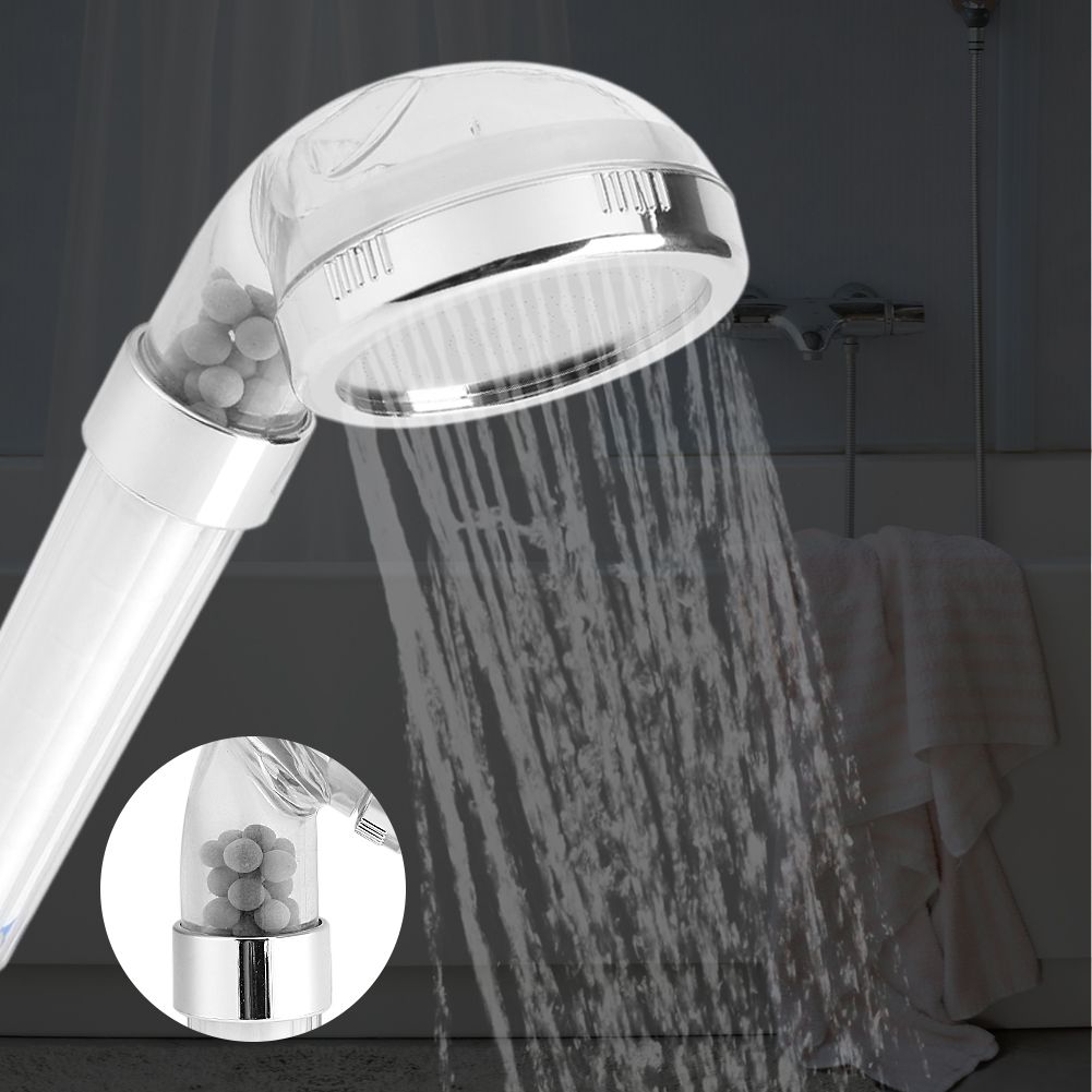 Negative Ions Bathroom Handheld Water Saving Shower Head Set with 3 Filters