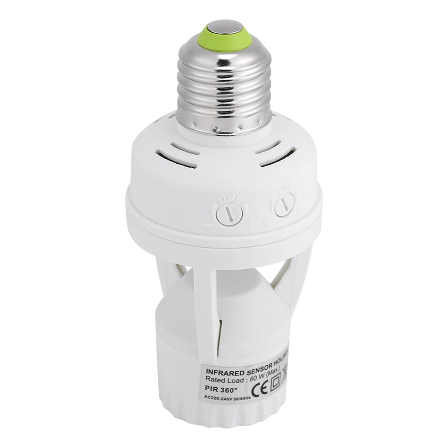 E27 LED Lamp Bulb Holder Light Switch Socket Adjustable Infrared Motion Sensor AC110-240V