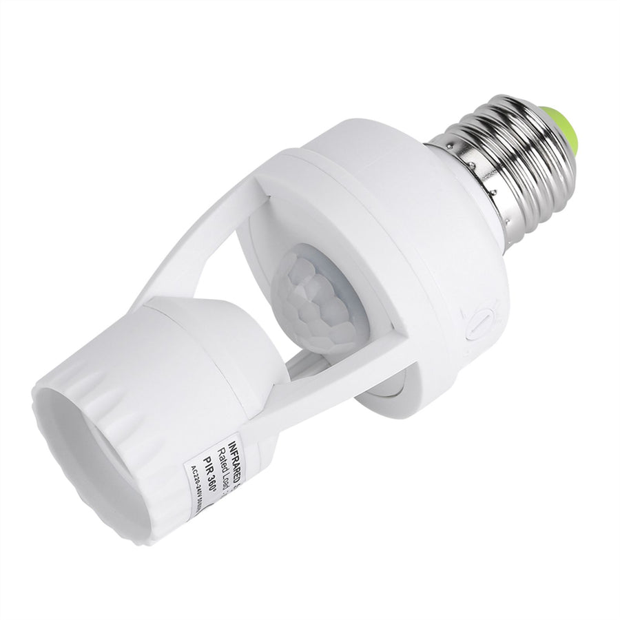 E27 LED Lamp Bulb Holder Light Switch Socket Adjustable Infrared Motion Sensor AC110-240V