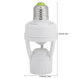 E27 LED Lamp Bulb Holder Light Switch Socket Adjustable Infrared Motion Sensor AC110-240V