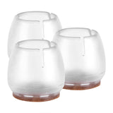 16Pcs Transparent PVC Table Chair Furniture Leg Non Slip Foot Cap Cups Cover Floor Protector M