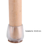 16Pcs Transparent PVC Table Chair Furniture Leg Non Slip Foot Cap Cups Cover Floor Protector M - Extra Image