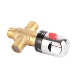 Brass Thermostatic Mixing Valve Water Temperature Pipe Basin Thermostat Control - Front View