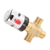 Brass Thermostatic Mixing Valve Water Temperature Pipe Basin Thermostat Control - Side View