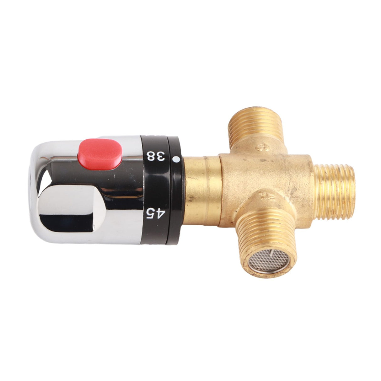 Brass Thermostatic Mixing Valve Water Temperature Pipe Basin Thermostat Control