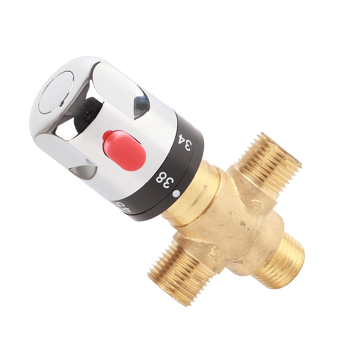 Brass Thermostatic Mixing Valve Water Temperature Pipe Basin Thermostat Control