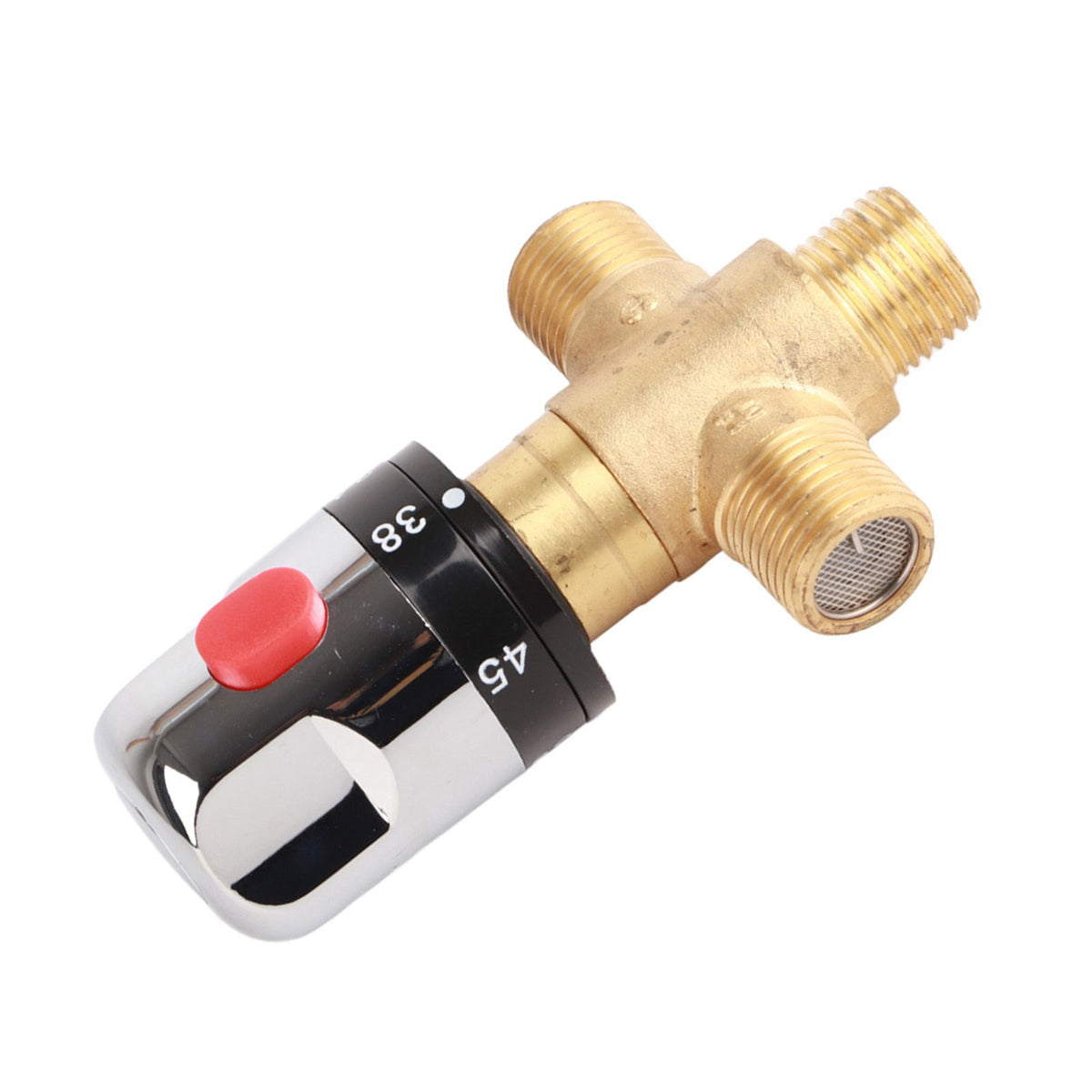 Brass Thermostatic Mixing Valve Water Temperature Pipe Basin Thermostat Control