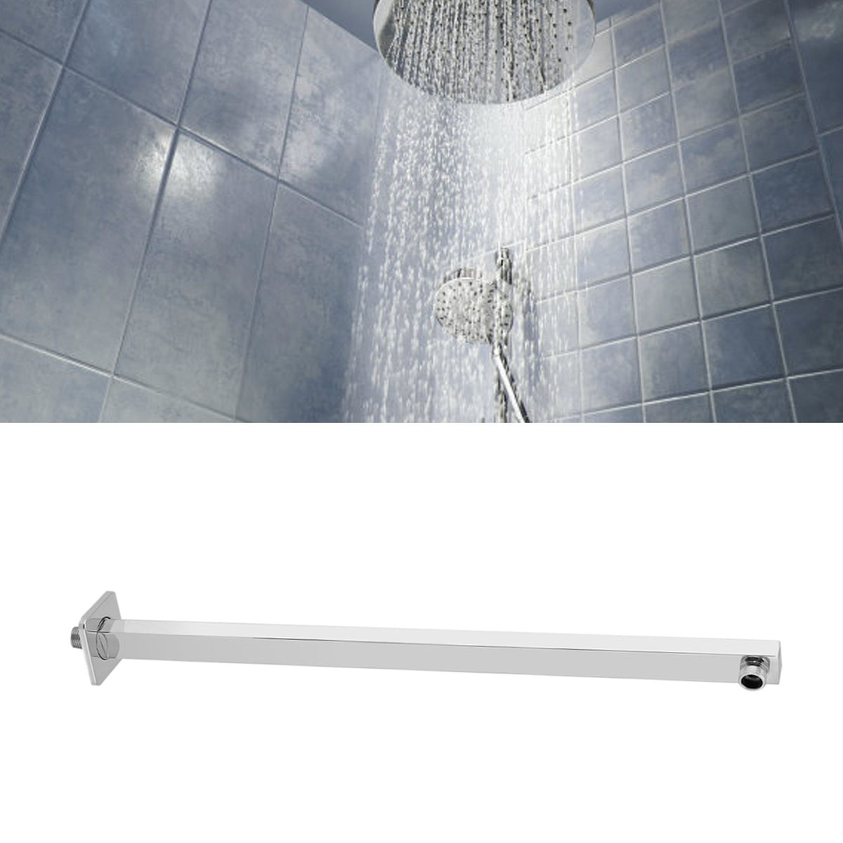 60cm Stainless Steel Construction Wall Mounted Shower Extension Arm Bathroom Attachment