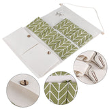 7 Pockets Cotton Linen Wall Hanging Storage Bags Door Pouch Bedroom Home Organizer Green
