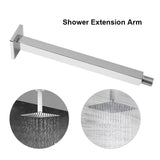 30cm Chrome Square Ceiling Shower Extension Arm Wall Mounted for Bathroom Showering Head