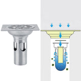 Thickened Stainless Steel Home Bathroom Shower Kitchen Anti Odor Floor Drain Waste Grate - Extra Image