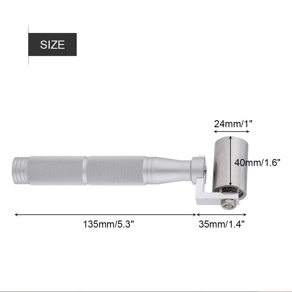 40mm Stainless Steel Flat Pressure Roller Wallpaper Apply DIY Hand Roller Plate Tool