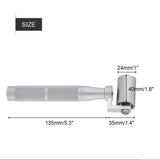 40mm Stainless Steel Flat Pressure Roller Wallpaper Apply DIY Hand Roller Plate Tool - Top-Down View