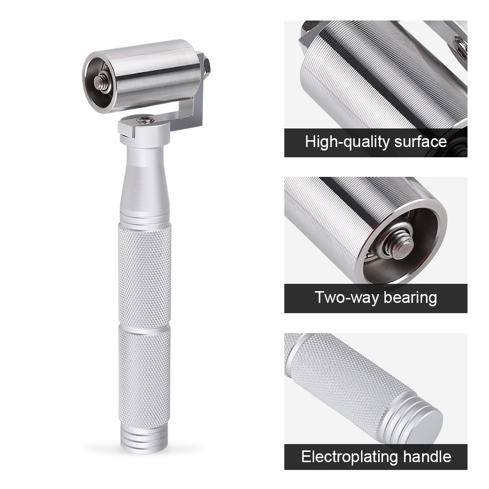 40mm Stainless Steel Flat Pressure Roller Wallpaper Apply DIY Hand Roller Plate Tool