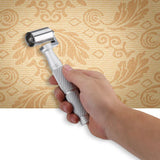 40mm Stainless Steel Flat Pressure Roller Wallpaper Apply DIY Hand Roller Plate Tool - Rear View