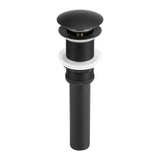 Kitchen Bathroom Basin Sink Solid Brass Popup Drain Stopper Black - Front View