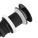 Kitchen Bathroom Basin Sink Solid Brass Popup Drain Stopper Black - Low Angle