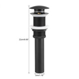 Kitchen Bathroom Basin Sink Solid Brass Popup Drain Stopper Black - Extra Image