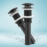 Kitchen Bathroom Basin Sink Solid Brass Popup Drain Stopper Black - Extra Image