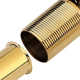 Kitchen Bathroom Basin Sink Solid Brass Pop Up Drain Stopper with Overflow Hole Golden
