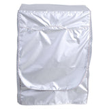 Silver Washing Machine Cover Waterproof Sunscreen Cover Front Load Washer Dryer Coat Protection
