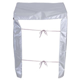 Silver Washing Machine Cover Waterproof Sunscreen Cover Front Load Washer Dryer Coat Protection