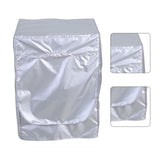 Silver Washing Machine Cover Waterproof Sunscreen Cover Front Load Washer Dryer Coat Protection - Close-Up Angle