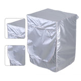 Silver Washing Machine Cover Waterproof Sunscreen Cover Front Load Washer Dryer Coat Protection - Low Angle