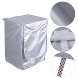 Silver Washing Machine Cover Waterproof Sunscreen Cover Front Load Washer Dryer Coat Protection