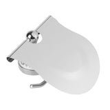 1PC Polished Bathroom Toilet Roll Paper Holder Rack Wall Mounted Tissue Cover Silver - Front View