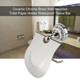 1PC Polished Bathroom Toilet Roll Paper Holder Rack Wall Mounted Tissue Cover Silver - Extra Image