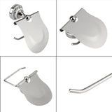 1PC Polished Bathroom Toilet Roll Paper Holder Rack Wall Mounted Tissue Cover Silver