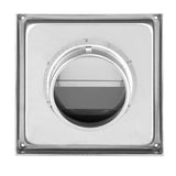 95mm Stainless Steel Wall Air Vent Square Tumble Dryer Extractor Fan Outlet - Front View