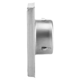 95mm Stainless Steel Wall Air Vent Square Tumble Dryer Extractor Fan Outlet - Side View