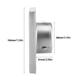 95mm Stainless Steel Wall Air Vent Square Tumble Dryer Extractor Fan Outlet - Extra Image