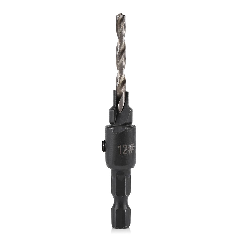 1/4inch Hex Shank HSS Drill Bits Fast Change #6 #8 #10 #12 Countersink Woodworking Tool