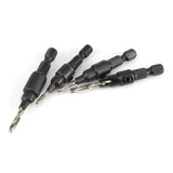 1/4inch Hex Shank HSS Drill Bits Fast Change #6 #8 #10 #12 Countersink Woodworking Tool