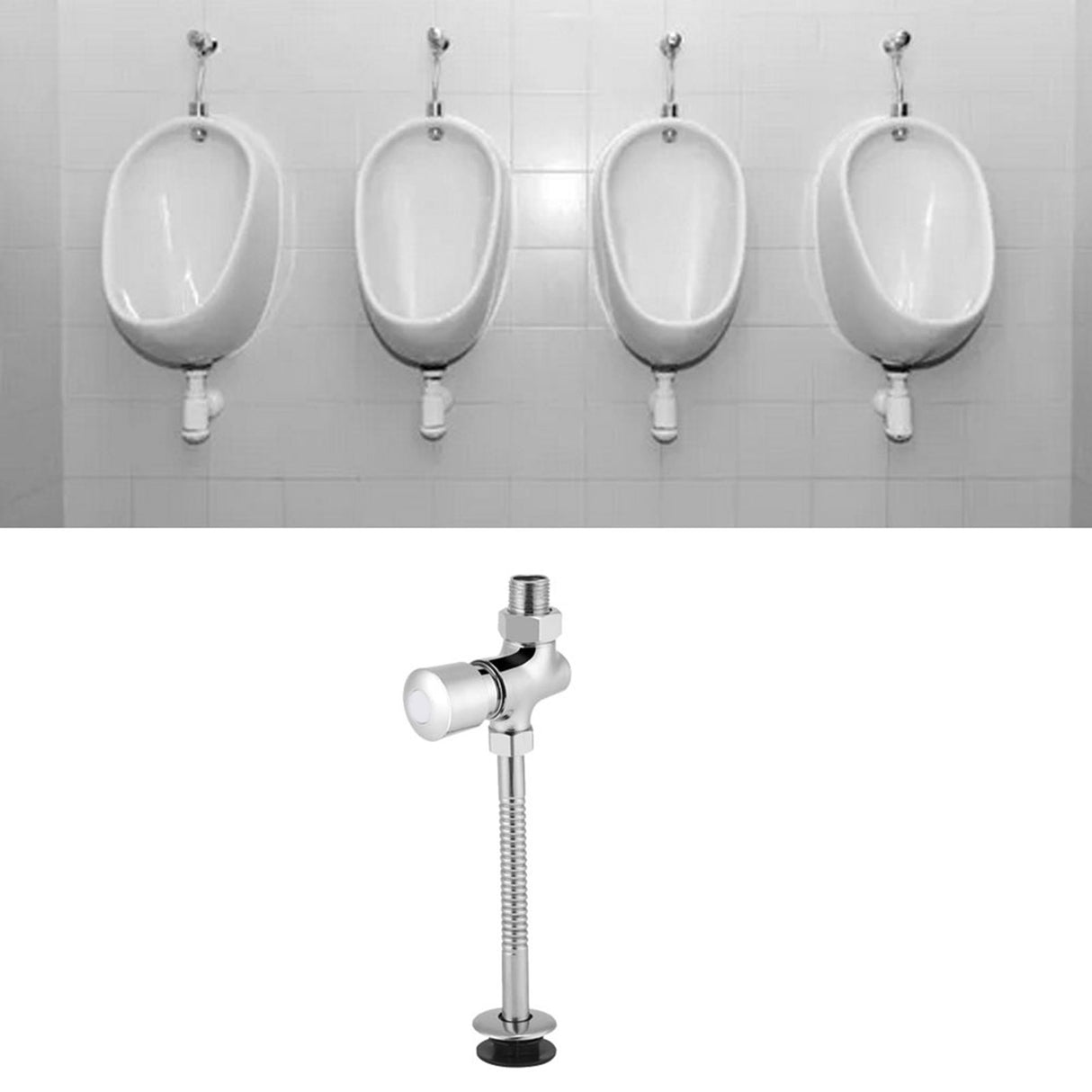 Toilet Urinal Flush Valve Button Type Manual Delay Automatic Shutoff