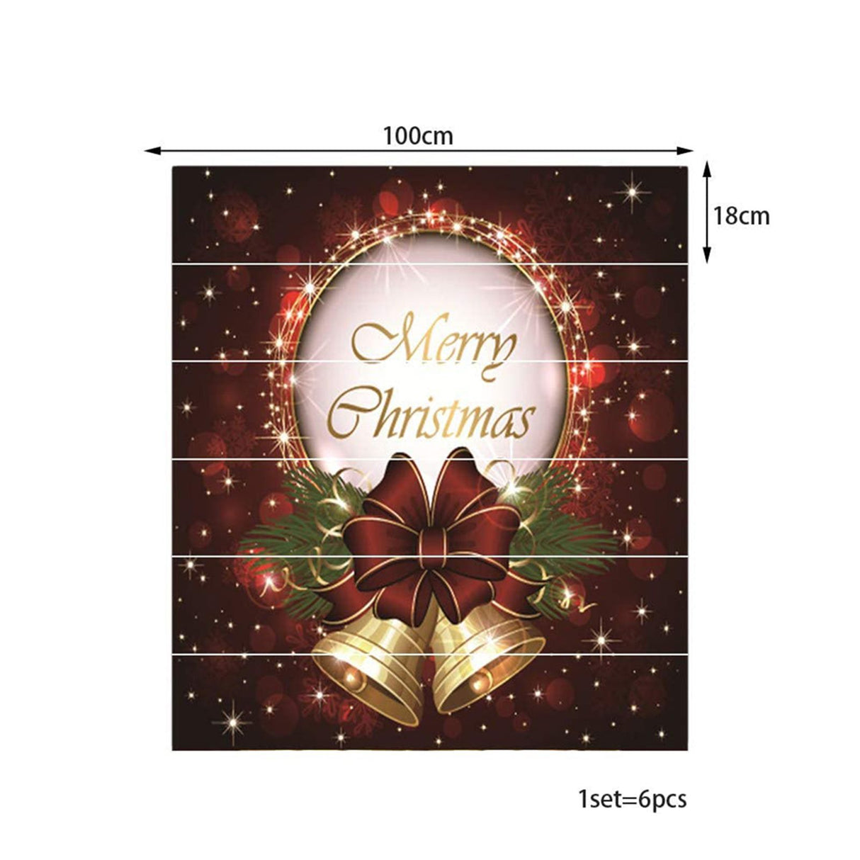 3D Christmas Decorative Stairs Decal Stairway Stickers Family Decor Waterproof #Christmas Bell