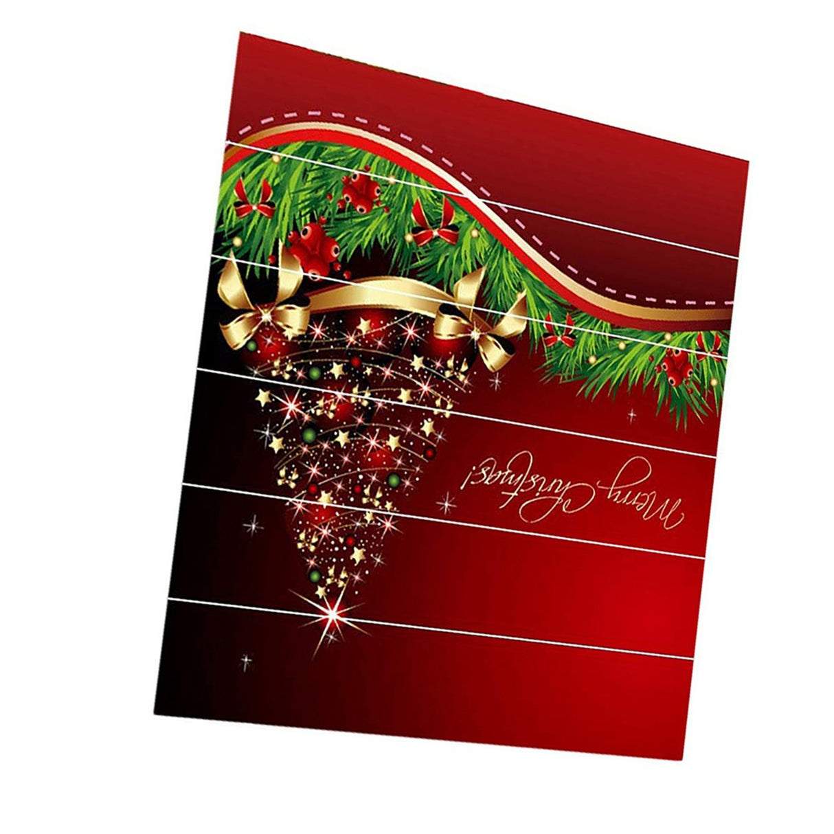 3D Christmas Decorative Stairs Decal Stairway Stickers Family Decor Waterproof #Christmas Tower