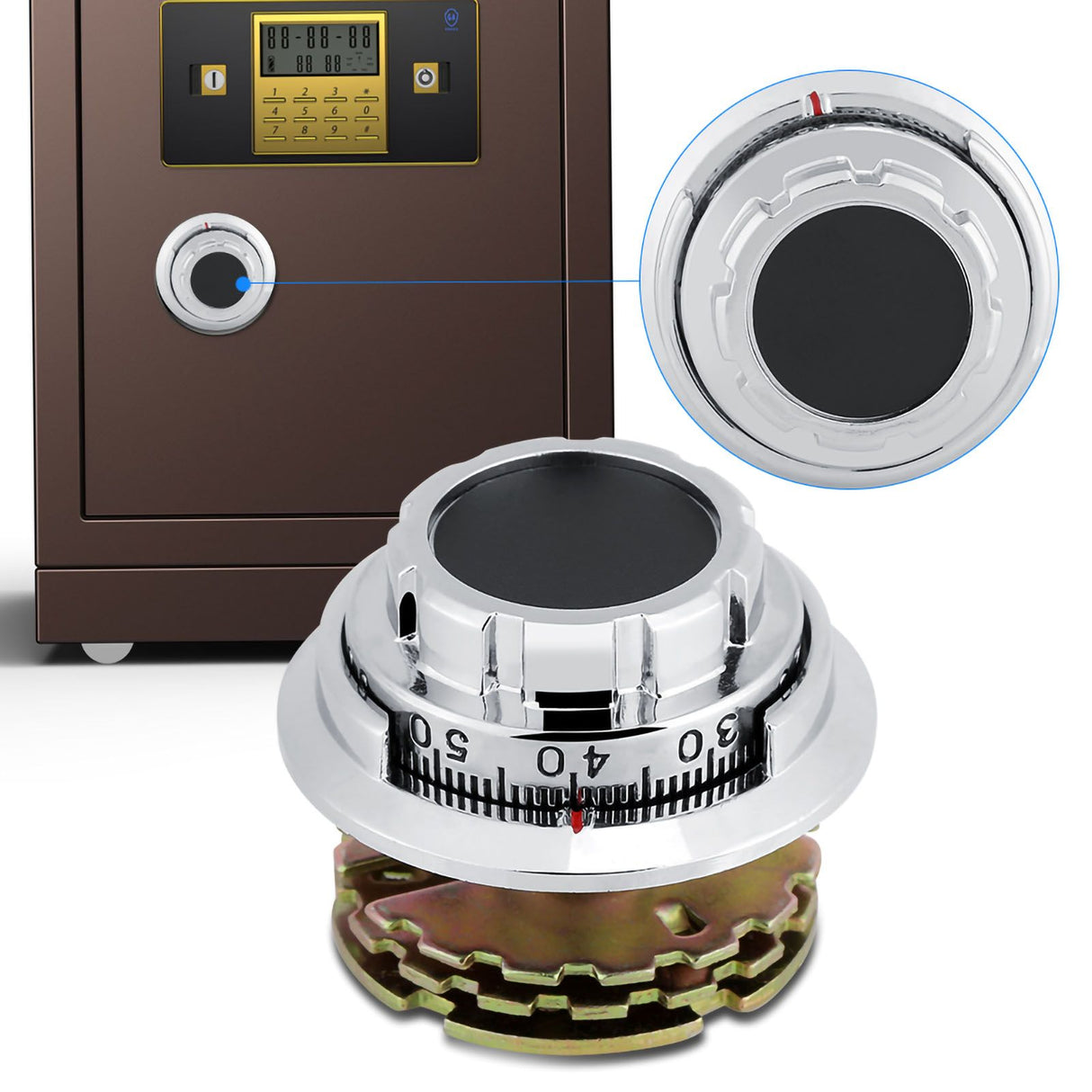 Disc Coded Dial Lock Metal Combination Locks for Jewelry Case Safe Box Document Cabinet