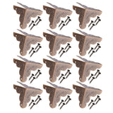 12pcs Wooden Box Jewelry Gift Case Corner Decorative Protectors Iron Edge Cover Guard Bronze