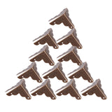 12pcs Wooden Box Jewelry Gift Case Corner Decorative Protectors Iron Edge Cover Guard Bronze - Front View