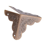 12pcs Wooden Box Jewelry Gift Case Corner Decorative Protectors Iron Edge Cover Guard Bronze - 45-Degree Angle