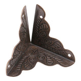 12pcs Wooden Box Jewelry Gift Case Corner Decorative Protectors Iron Edge Cover Guard Bronze