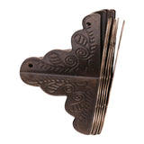 12pcs Wooden Box Jewelry Gift Case Corner Decorative Protectors Iron Edge Cover Guard Bronze - Extra Image